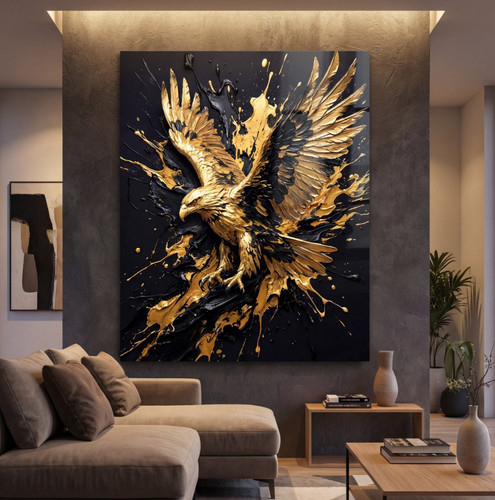Abstrakter adler goldkunst - in,