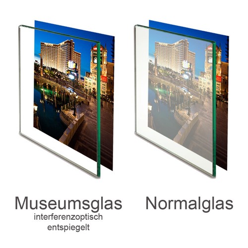 Museumsglas glas entspiegelt - glas,